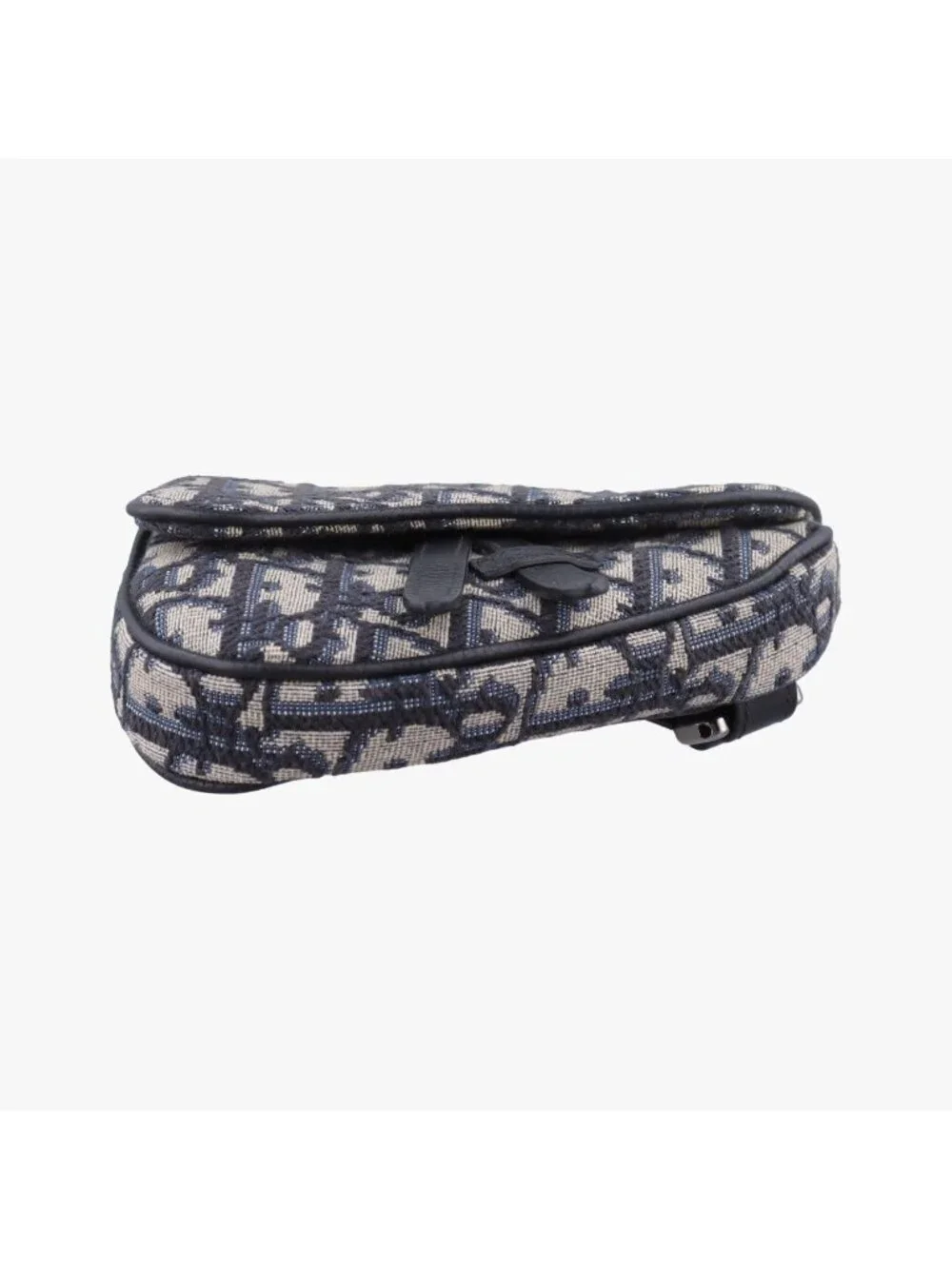 Dior Saddle Navy Gray Jacquard Handbag